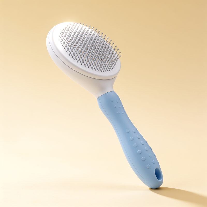 Self-Cleaning Pet Slicker Brush | One-Click Fur Eject for Dogs & Cats